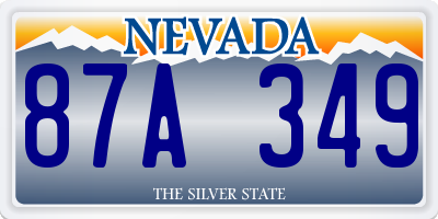 NV license plate 87A349