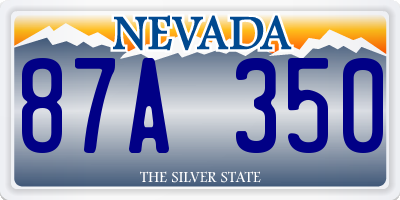 NV license plate 87A350