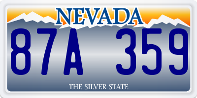 NV license plate 87A359