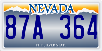 NV license plate 87A364