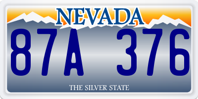 NV license plate 87A376