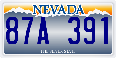 NV license plate 87A391