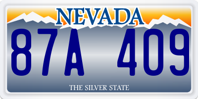 NV license plate 87A409