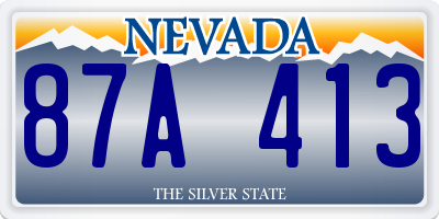 NV license plate 87A413