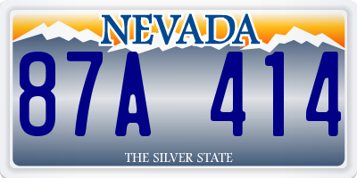NV license plate 87A414