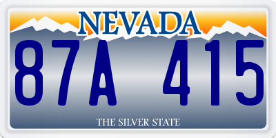 NV license plate 87A415