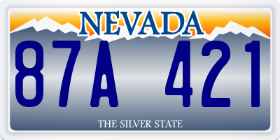NV license plate 87A421