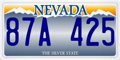 NV license plate 87A425