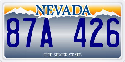 NV license plate 87A426