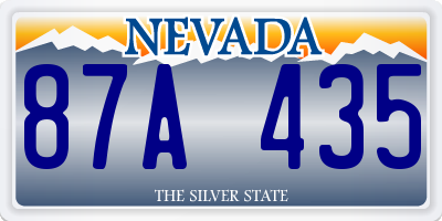 NV license plate 87A435