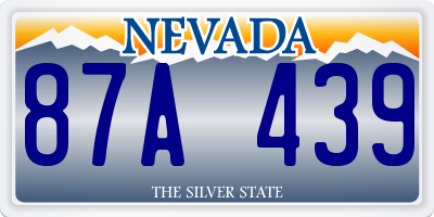 NV license plate 87A439