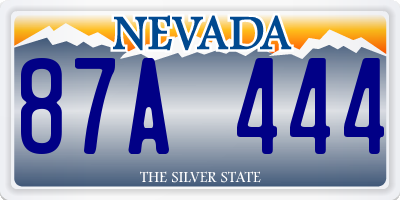 NV license plate 87A444