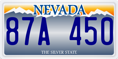 NV license plate 87A450