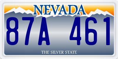 NV license plate 87A461