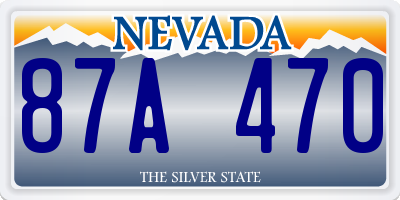 NV license plate 87A470