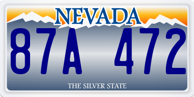 NV license plate 87A472