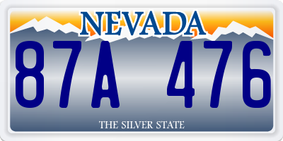 NV license plate 87A476