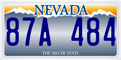 NV license plate 87A484