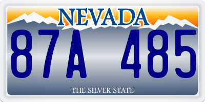 NV license plate 87A485