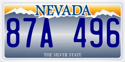 NV license plate 87A496