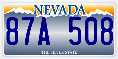 NV license plate 87A508