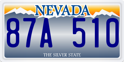 NV license plate 87A510