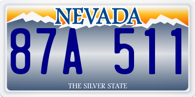 NV license plate 87A511