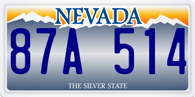 NV license plate 87A514