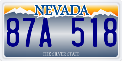 NV license plate 87A518