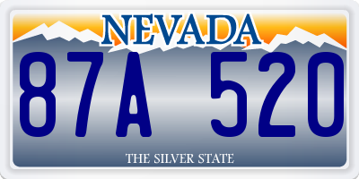 NV license plate 87A520