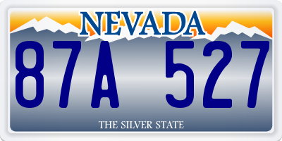 NV license plate 87A527