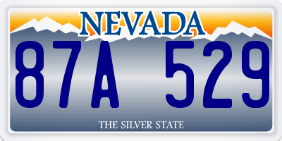 NV license plate 87A529