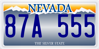 NV license plate 87A555