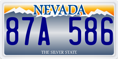 NV license plate 87A586