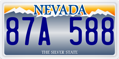 NV license plate 87A588