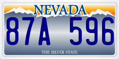 NV license plate 87A596