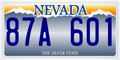 NV license plate 87A601