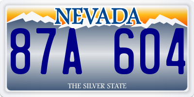 NV license plate 87A604