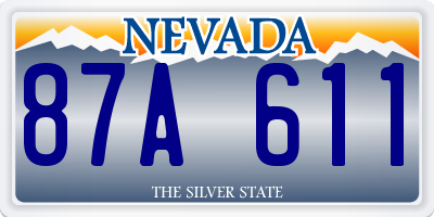 NV license plate 87A611