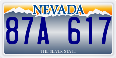 NV license plate 87A617