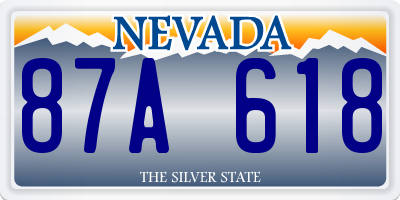 NV license plate 87A618