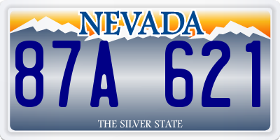 NV license plate 87A621