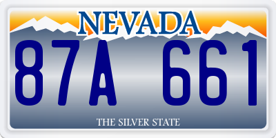 NV license plate 87A661