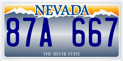 NV license plate 87A667