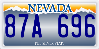NV license plate 87A696