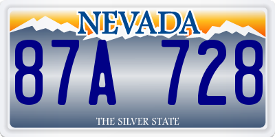 NV license plate 87A728