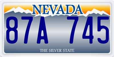 NV license plate 87A745