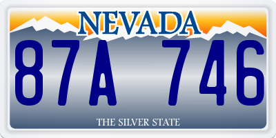 NV license plate 87A746