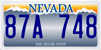 NV license plate 87A748