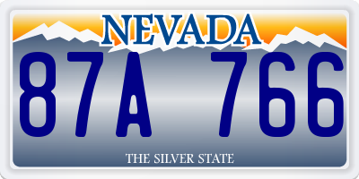 NV license plate 87A766